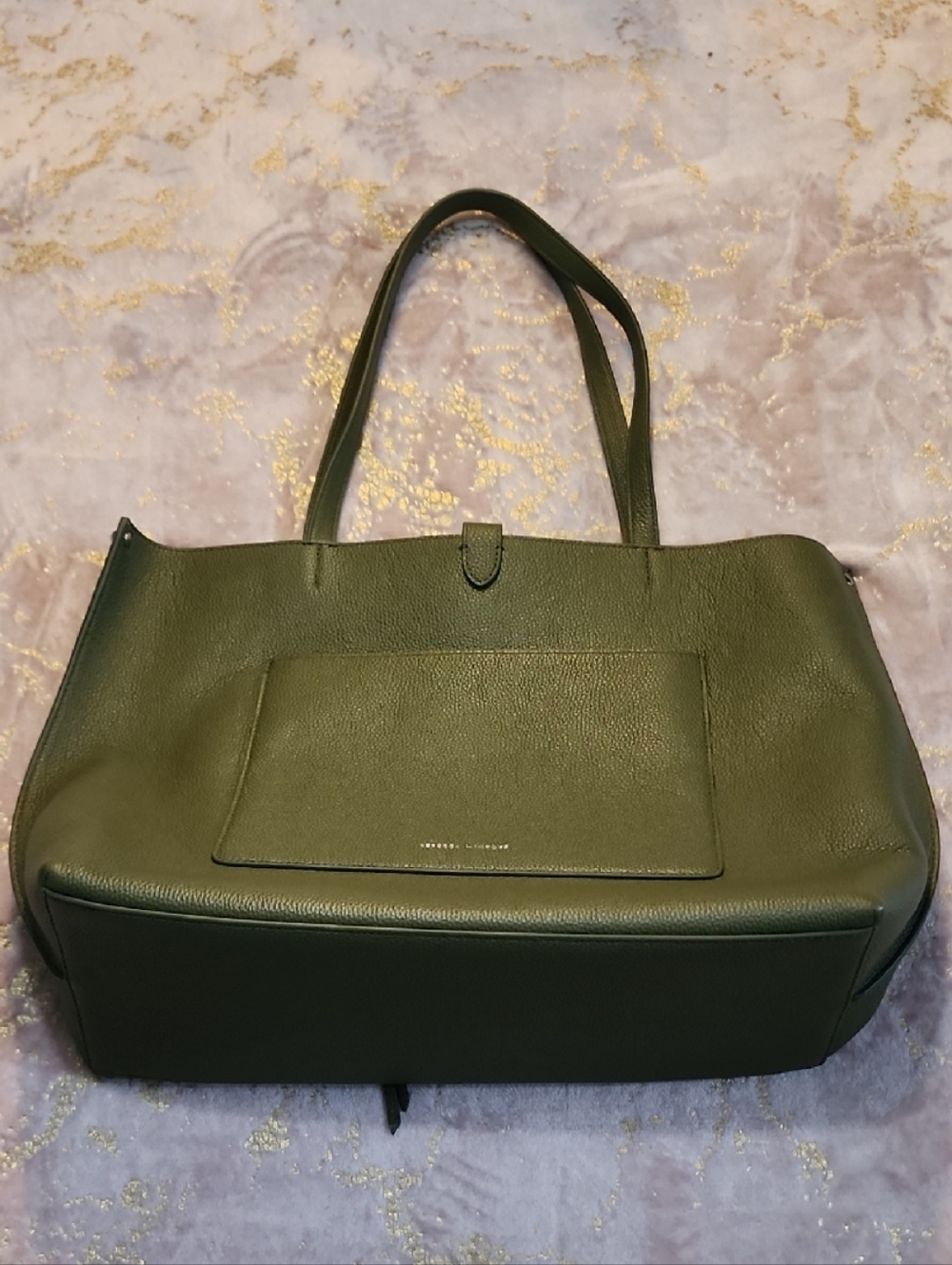 REBECCA MINKOFF | Olive Green Women's Leather Tote Bag